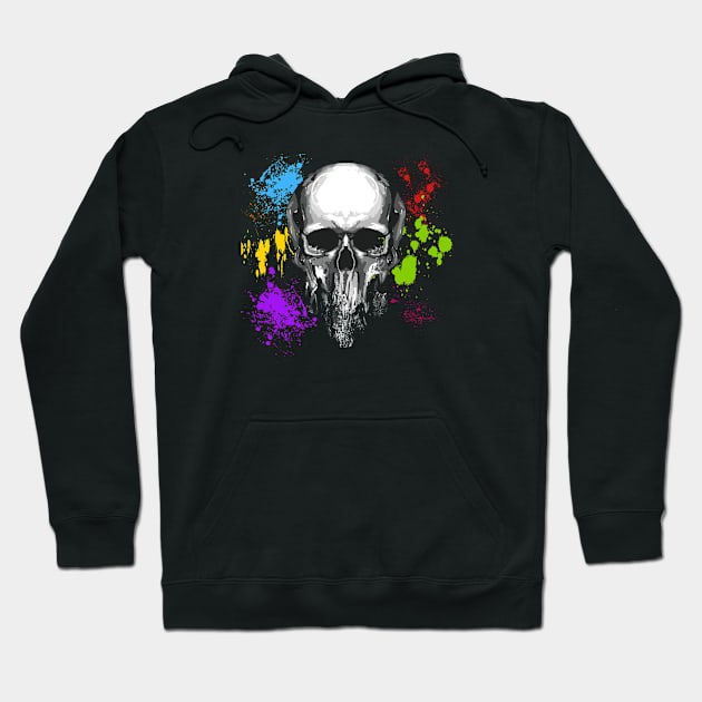 Skull Spatter Hoodie by Bunnuku